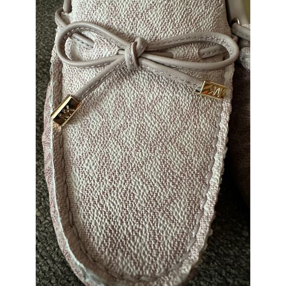 Michael Kors Sutton Moc Loafers Fawn Pink Logo Size 10 New - Picture 5 of 9